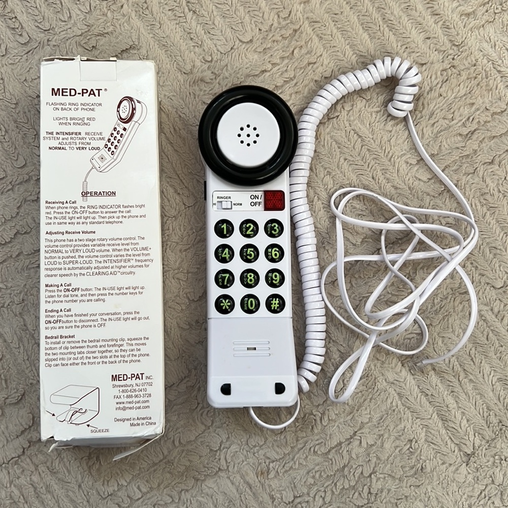 New Easy to Use One-Piece Telephone with Extra Loud Volume Boost,Corded Landline